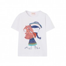 BOBOLI μπλούζα κορίτσι 493028-1100 λευκή